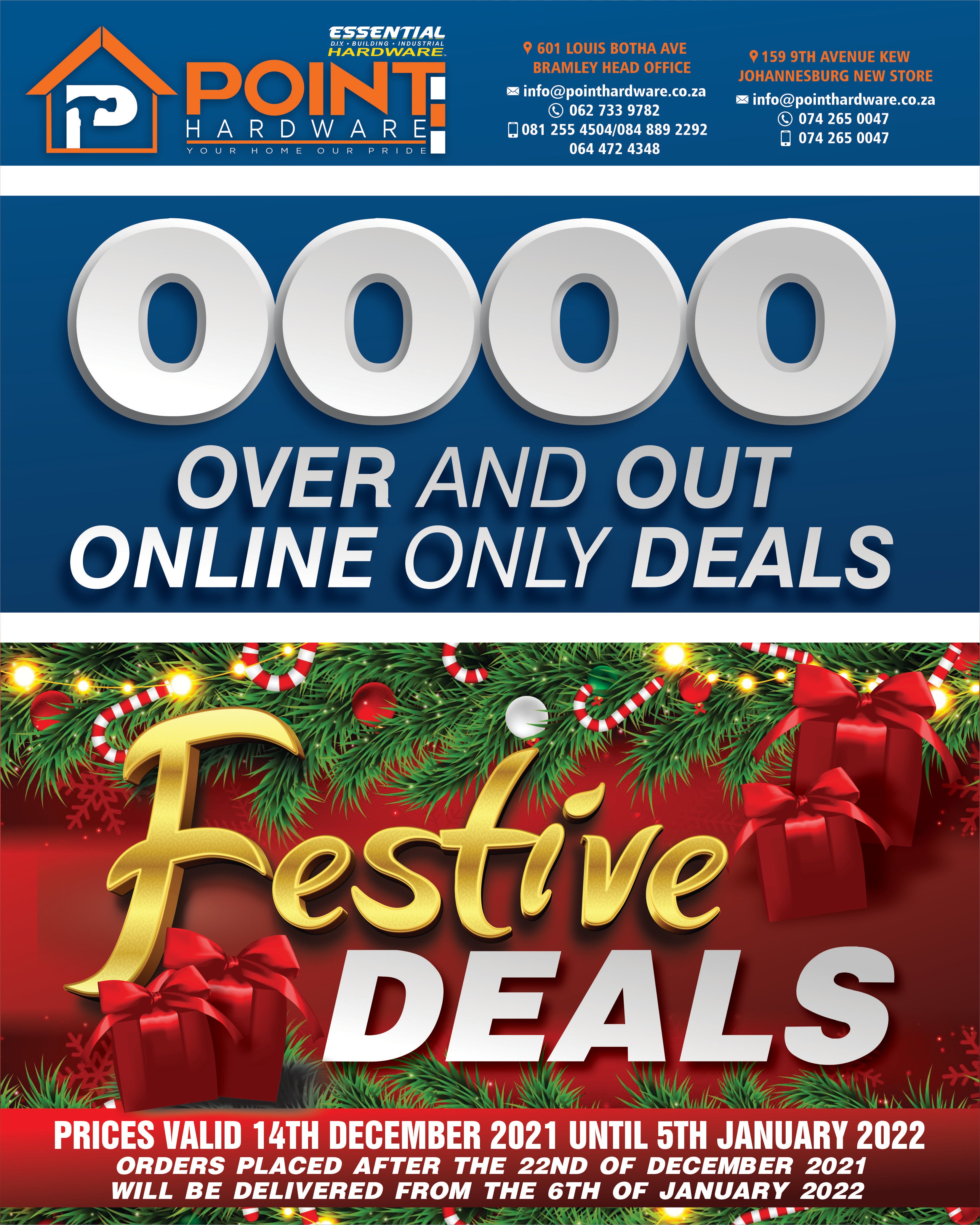 Over and Out Online Only Deals