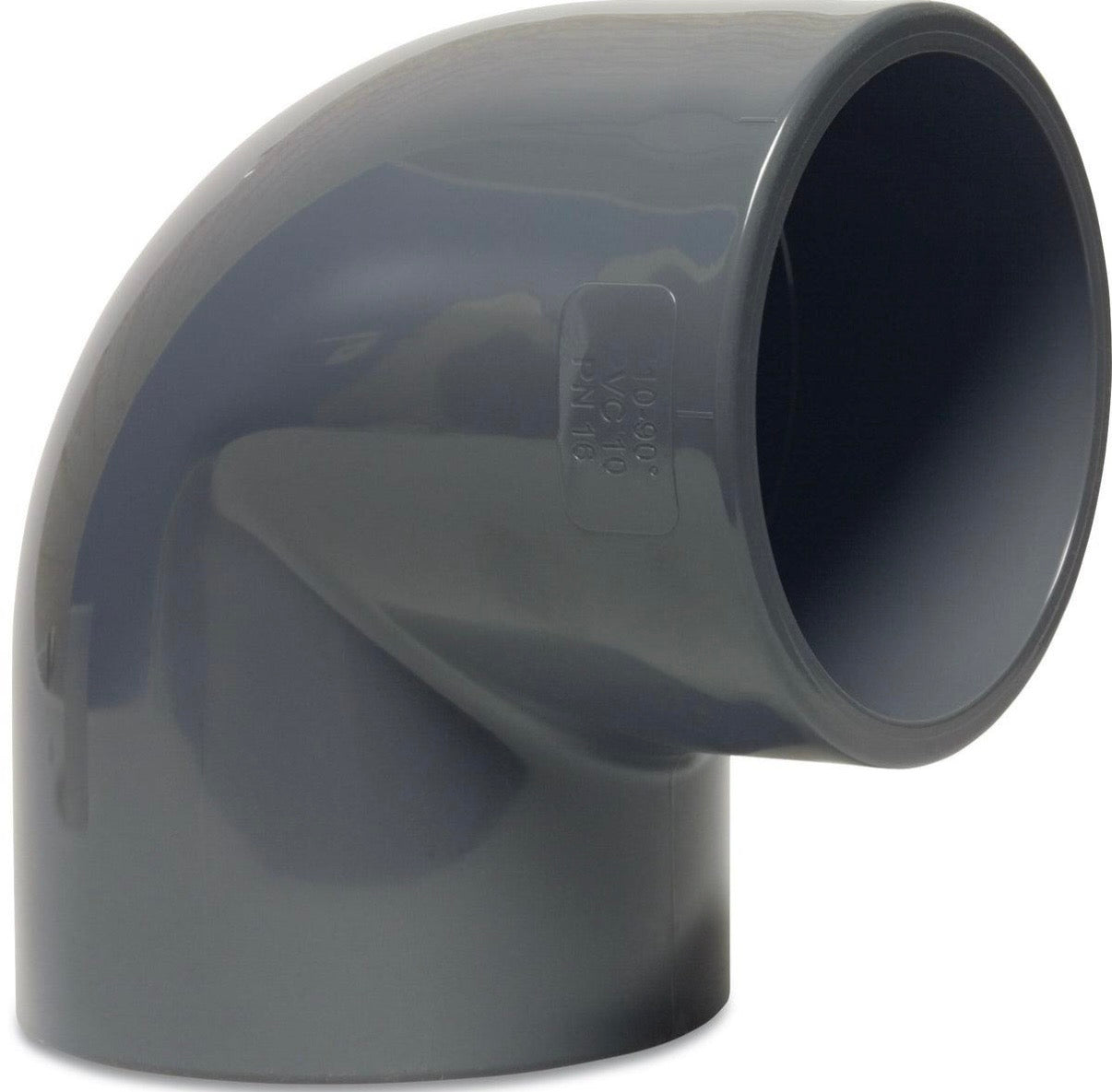 uPVC Solvent Weld Elbow 75x90 - Plain Grey