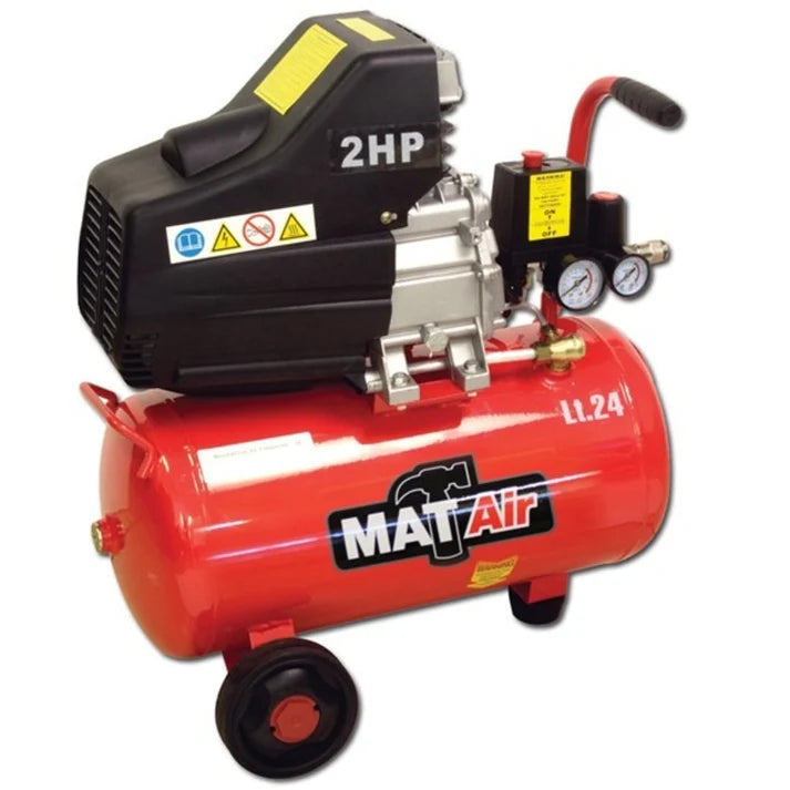 MATair 24L Air Compressor, 1.5kW/2HP, 220V/1P | AIR2000 - Point Hardware Johannesburg