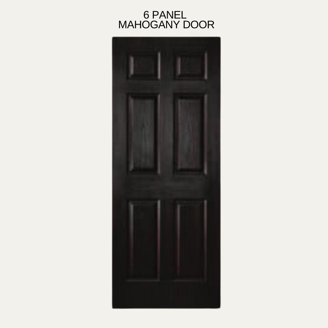 6 Panel Black Door - Point Hardware Johannesburg