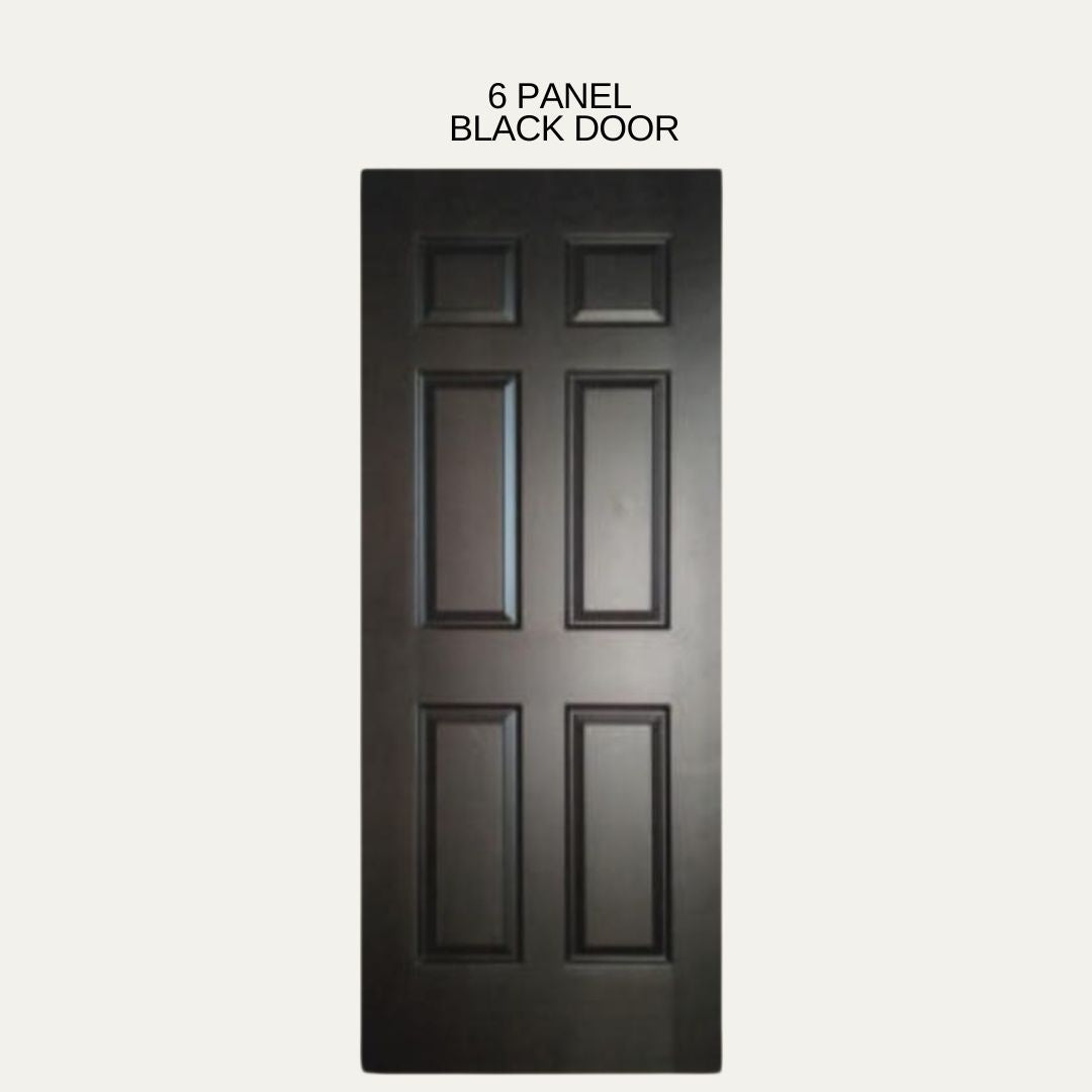 6 Panel Black Door – POINT HARDWARE - JHB