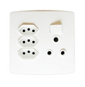 Trinity 3 Pin Socket & 3x3 Pin Plug 4x4 - Point Hardware Johannesburg