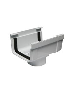 PL Pvc Gutter Outlet 80mm Drop 125mm - Point Hardware Johannesburg