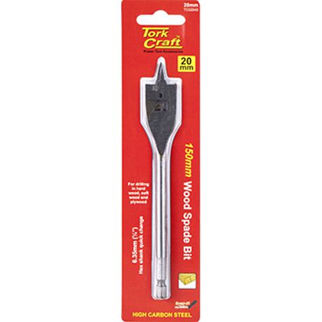 Tork Craft Spade Bit 20mm 150mm - Point Hardware Johannesburg