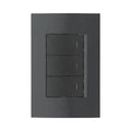 3Lever 1Way Switch 4x2 - Black - Point Hardware Johannesburg