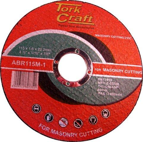 Tork Craft Disc Cutting Masonry 115X2.4X22.2mm - Point Hardware Johannesburg