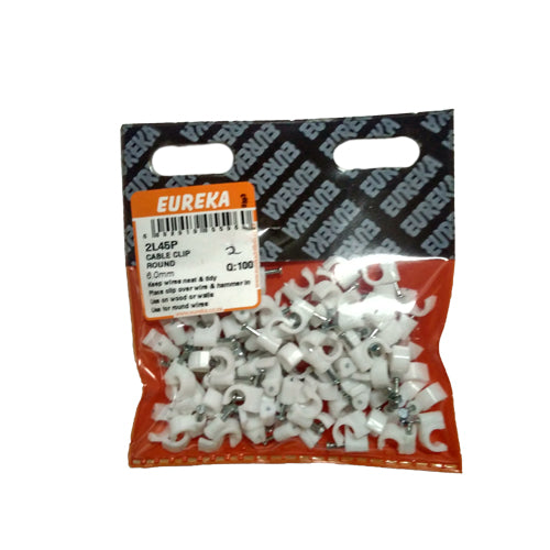 Eureka Cable Clip Round 6.0mm - Point Hardware Johannesburg