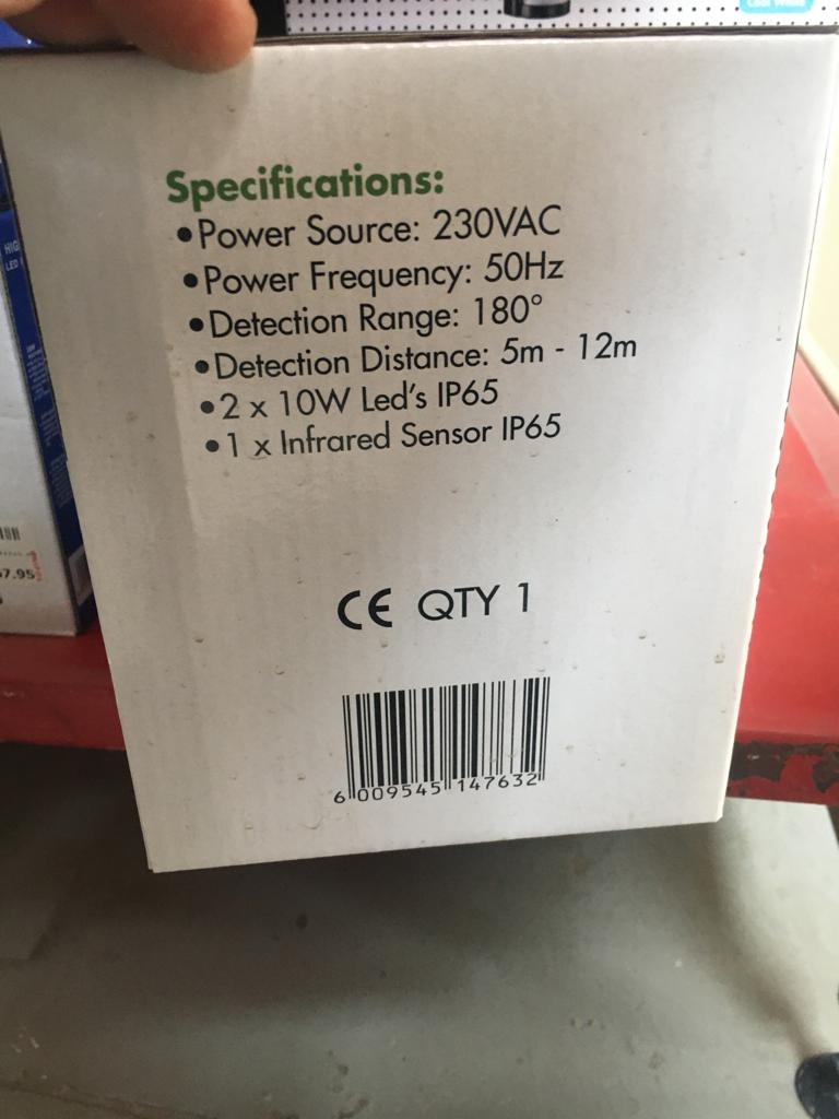 O-Lite 20W Infrared Sensor Security Light - White - Point Hardware Johannesburg