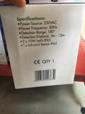 O-Lite 20W Led Infrared Sensor Security Light - Black - Point Hardware Johannesburg