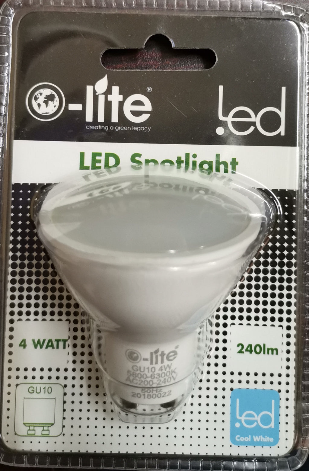 GU10 4W Plastic Spotlight - Cool White - Point Hardware Johannesburg