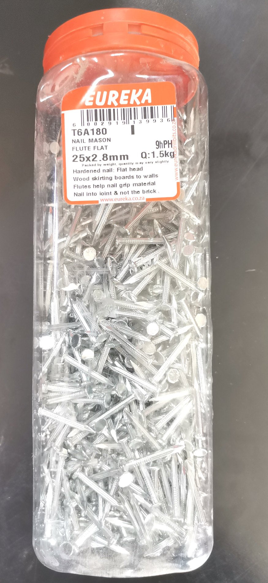 Eureka Fluted Nails 2.5X2.8mm Q1.5kg - Point Hardware Johannesburg