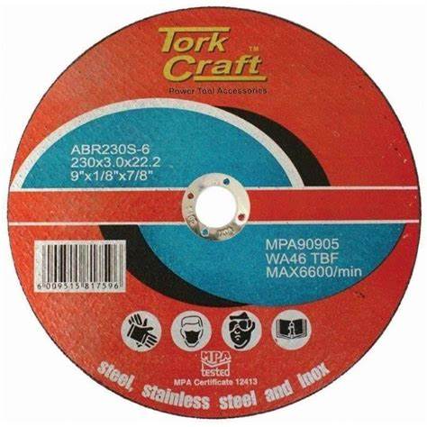 Tork Craft Disc Cutting Steel 230X3.0X22.2mm - Point Hardware Johannesburg