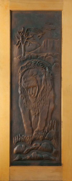 Door - Engineered Carved Lion