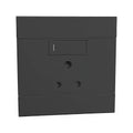 Trinity 4X4 Single Switch Socket - Black - Point Hardware Johannesburg