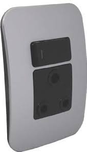 EL 16A Single Schuko RSA Spec Module - Black - Point Hardware Johannesburg
