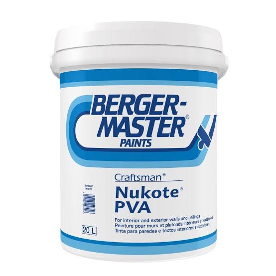 Dulux Nukote Bergermaster PVA 20L - White - Point Hardware Johannesburg