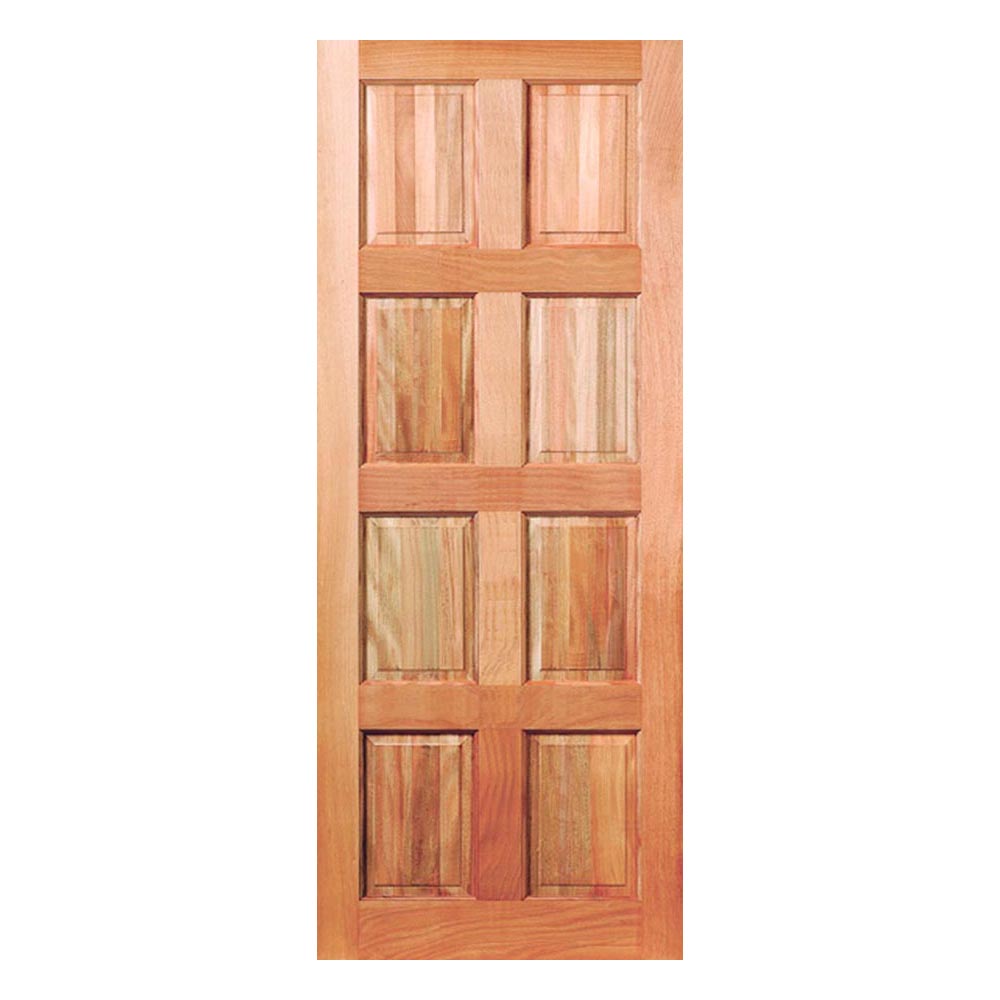8 Panel Meranti Engineered Exterior Door - Point Hardware Johannesburg
