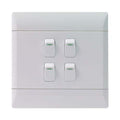 Electrical 4 Lever Wall Switch - Point Hardware Johannesburg